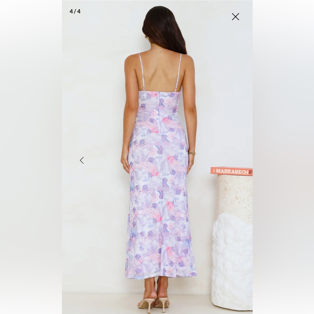 LAVENDER TIDES MESH MAXI DRESS LILAC- Hello Molly - Picture 4 of 5